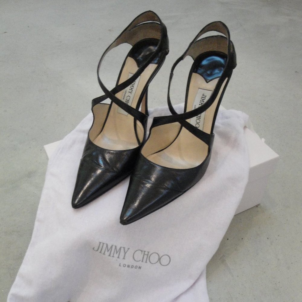 Jimmy Choo Black Kid Leather